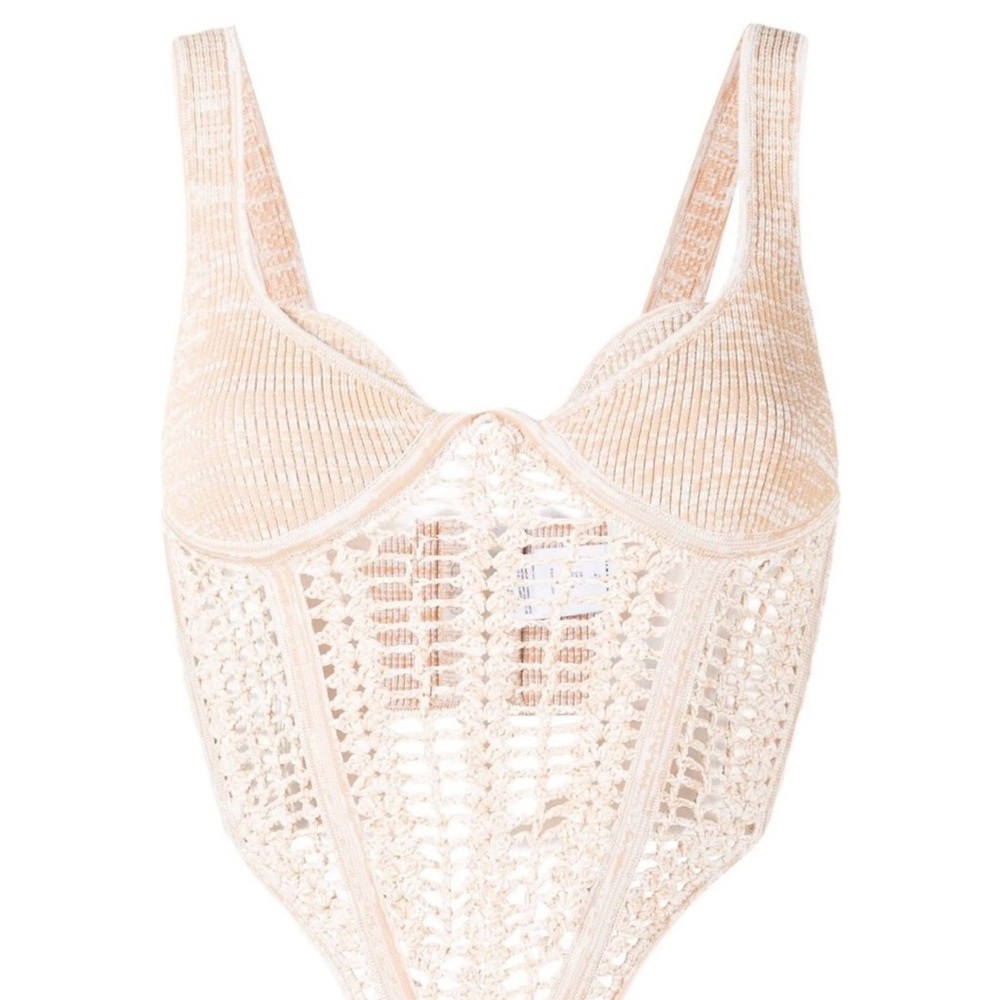 Dion Lee crochet corset top, 6
